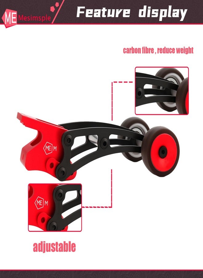 Mesimsple Carbon Fiber Adjustable Wheelie Bar for 1/14 H14BM 14209 14210 Series Upgrade Parts Red - Image 2
